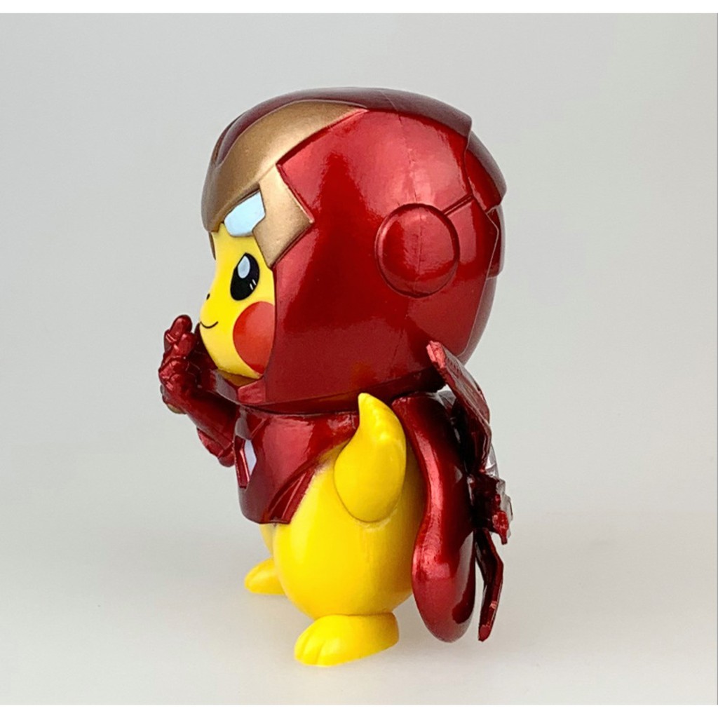 Mô hình Pikachu Iron Man trang trí góc học tập, làm việc, góc gaming, làm giá đỡ VGA cao 11cm