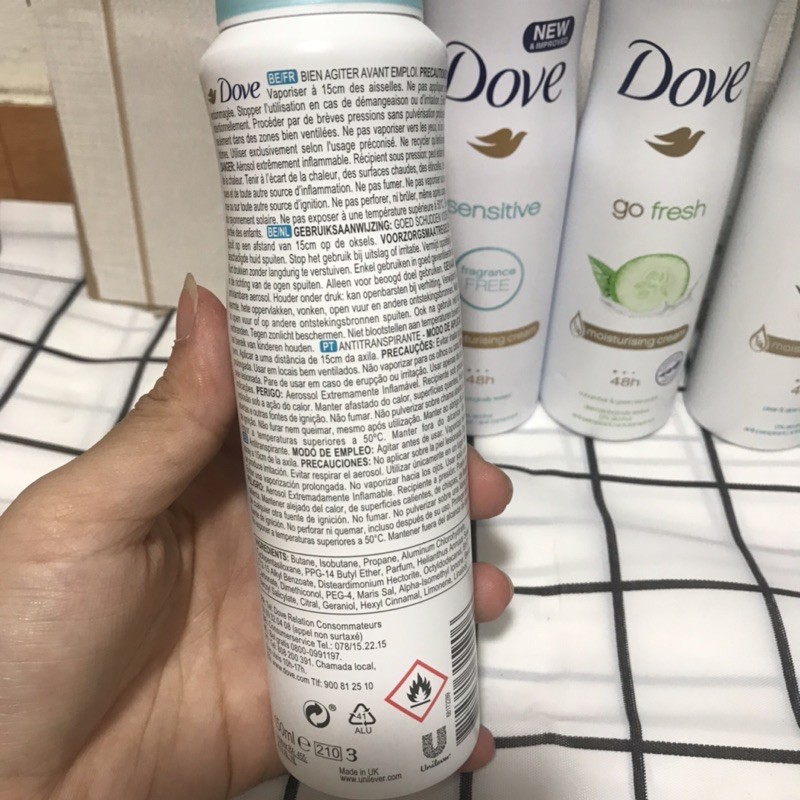 Xịt khử mùi toàn thân Dove 150ml USA | BigBuy360 - bigbuy360.vn