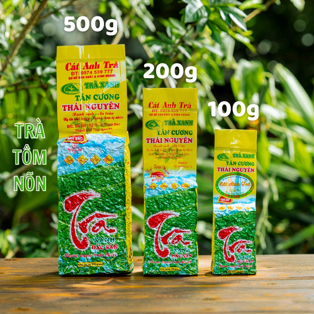 (100g - 200g - 500g) Trà Tôm Nõn Thái Nguyên hương vị đậm đà thơm thoang thoảng mùi cốm mới hàng cao cấp