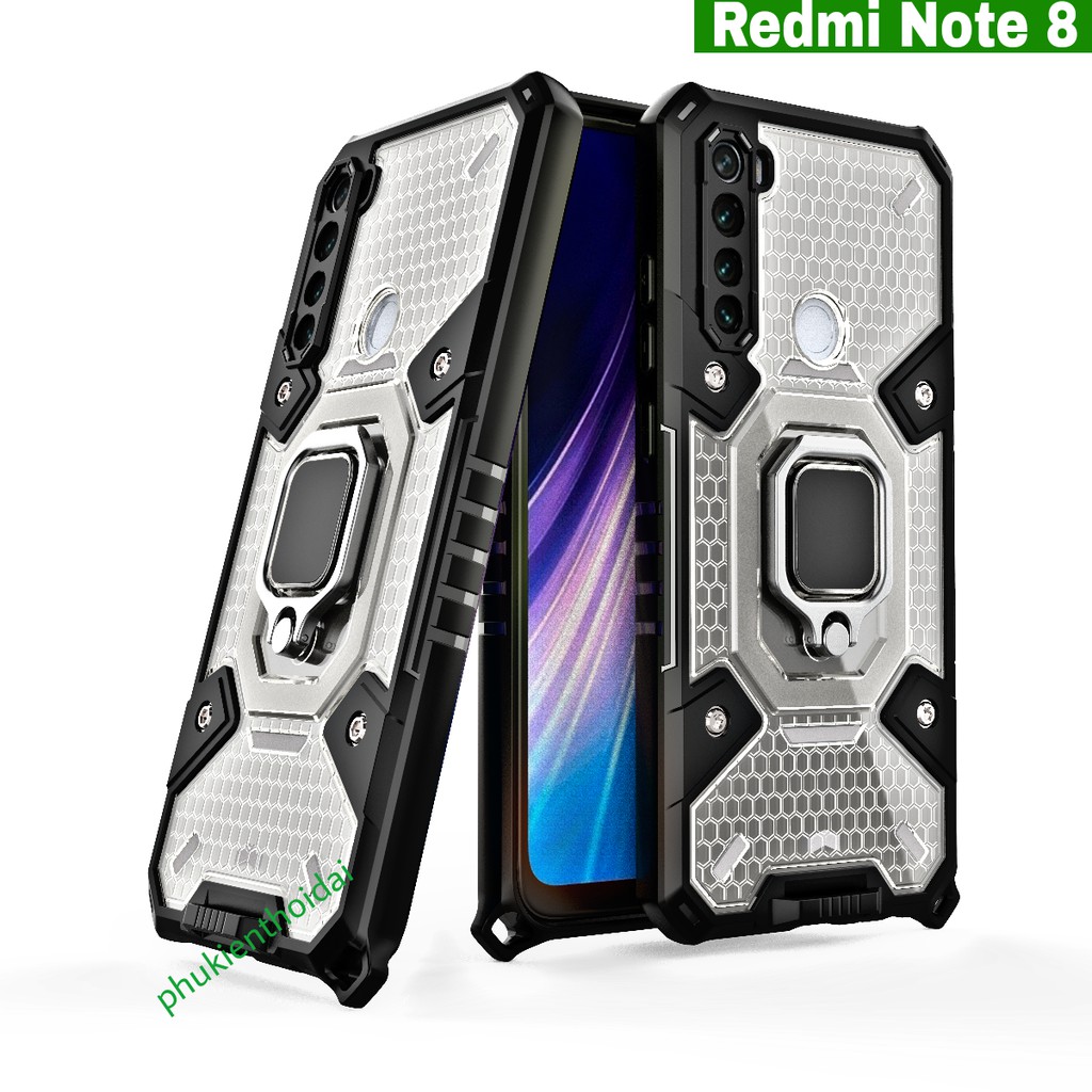 Ốp lưng Redmi Note 8 Tổ Ong Iring không gian mới chống sốc giá đỡ xem phim
