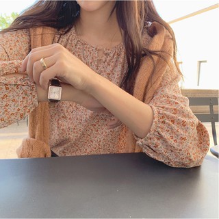 (HÀNG SẴN) Áo sơ mi nữ hoa nhí dài tay cổ tròn cài khuy Vintage Hàn Quốc nhẹ nhàng