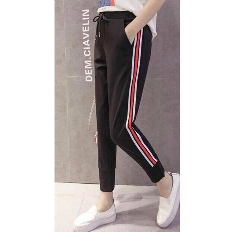 Quần jogger thể thao sọc màu MT351