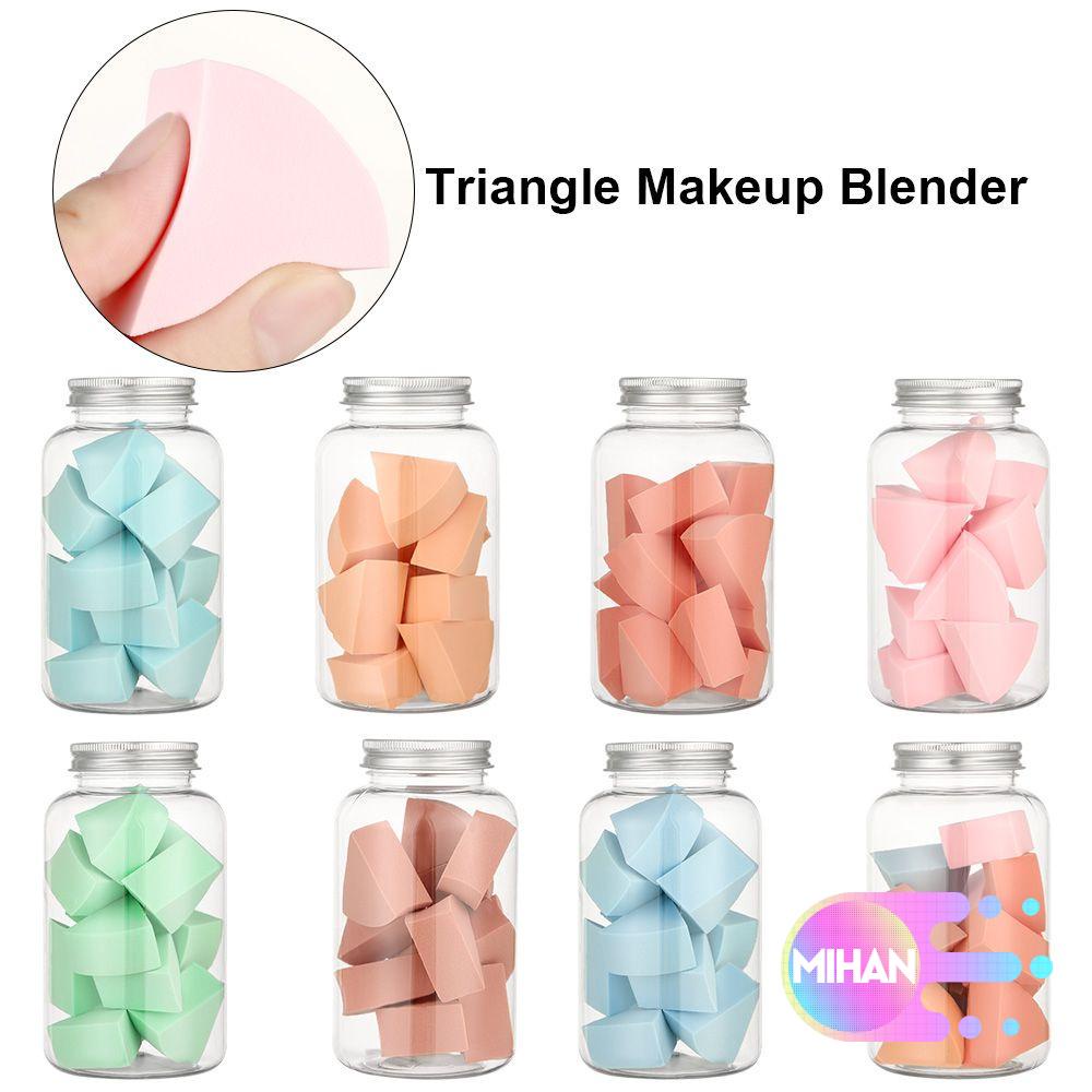 [Hàng mới về] Bộ 12 Mút Trang Điểm Mềm Mại Hình Quạt Tam Giác Đa Năng Chất Lượng Cao