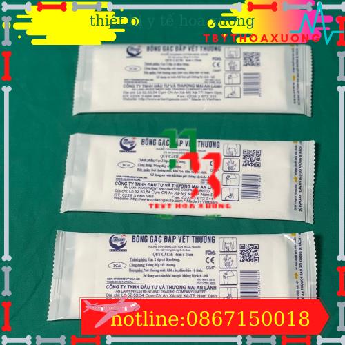 bông gạc đắp vết thương AN LÀNH 6cmx15cm