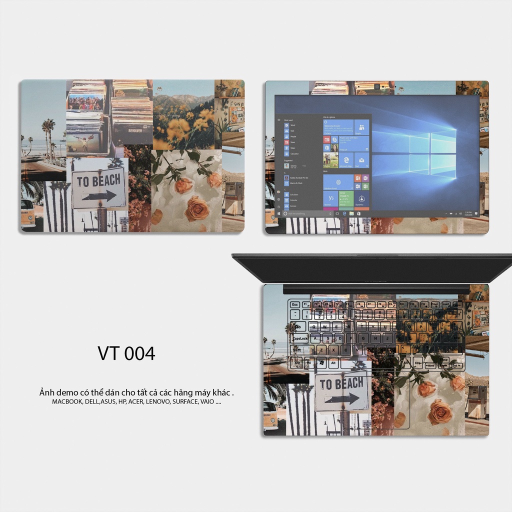 Skin Dán Laptop - Mẫu Vintage (new) - Skin theo kích thước từng máy