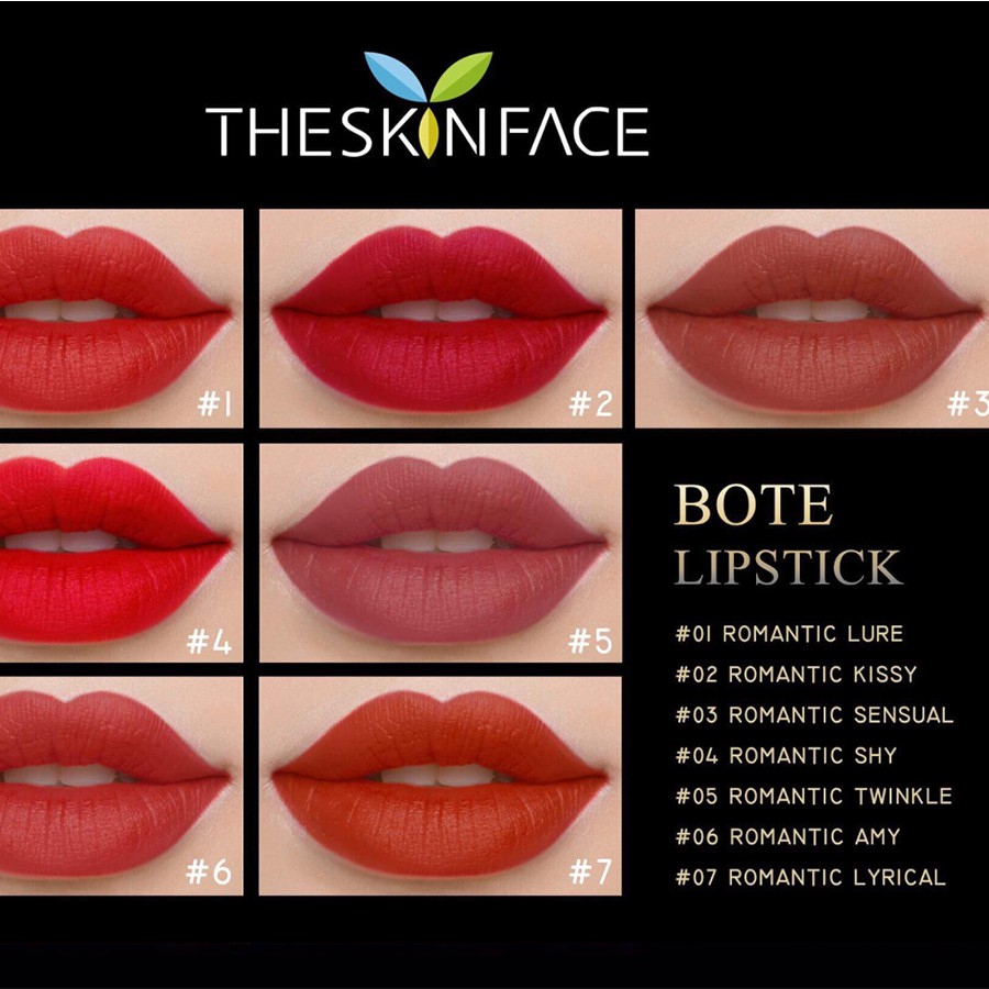 Son Thỏi  siêu lì The Skin Face Bote II Lipstick (New 2018)