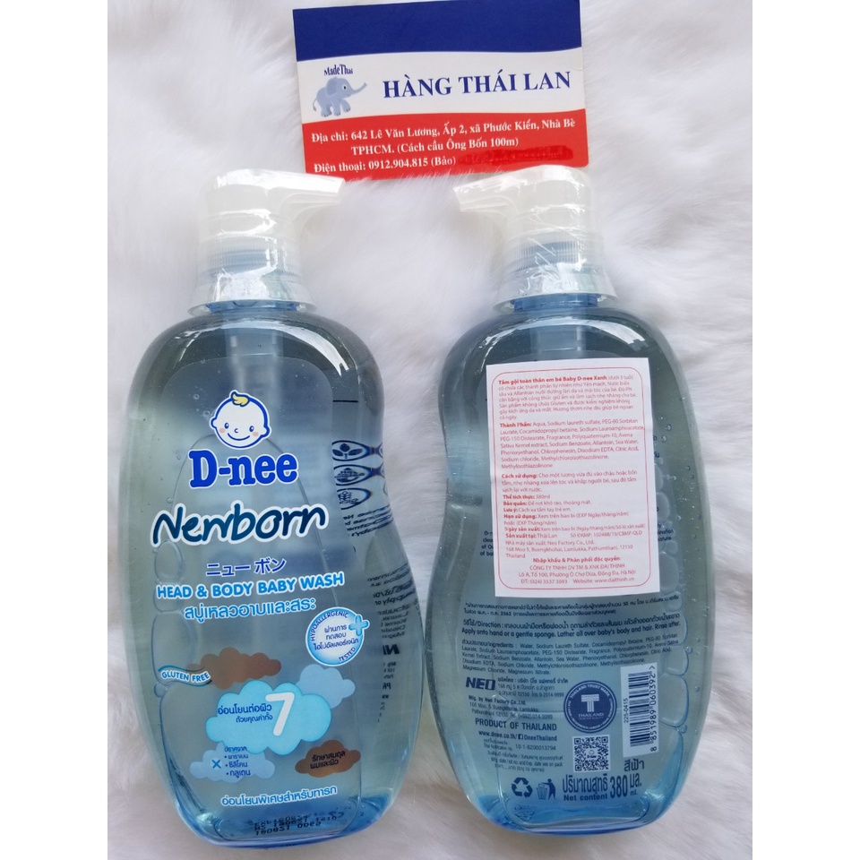 Sữa tắm gội Dnee Pure Thái lan 380ml cho bé từ sơ sinh