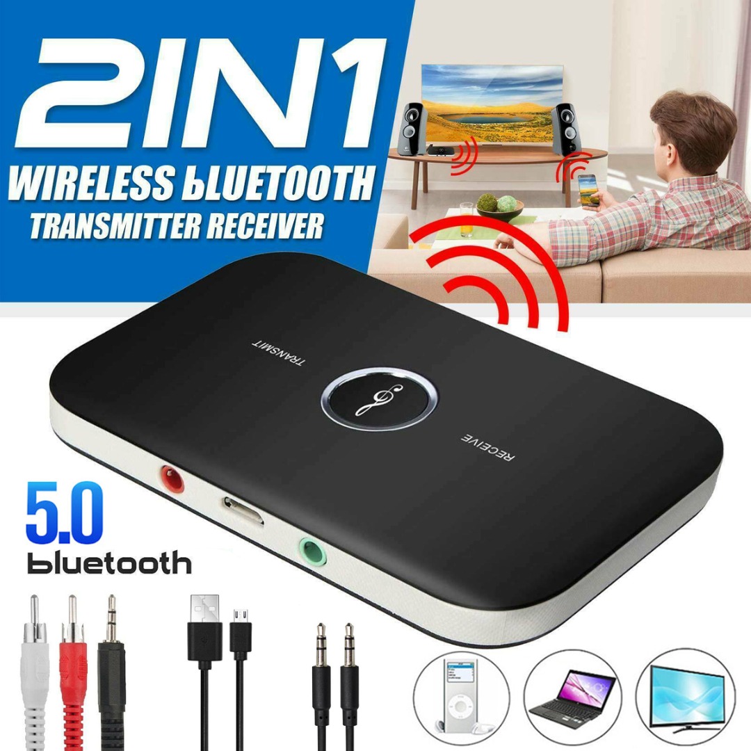 bluetooth Wireless Audio Transmitter Receiver 2-in-1 HiFi Music Adapter ☆hengmaTimeMall