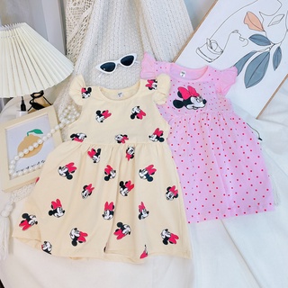 Vay49 - váy bé gái, váy cotton cộc tay cho bé gái từ 8-18kg