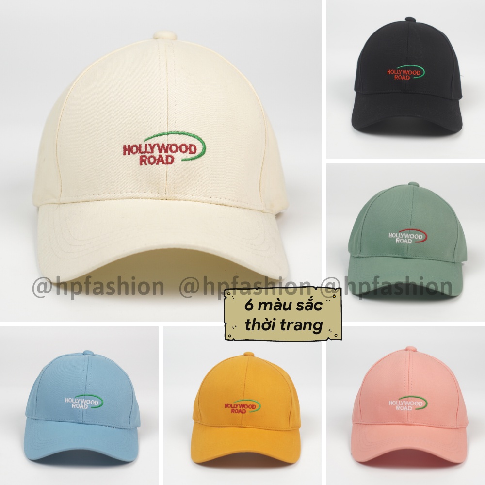 Mũ lưỡi trai ❤️ Nón kết thêu hình chữ HOLLYWOOD chất kaki cao cấp form unisex nam nữ N52 - Happy Style