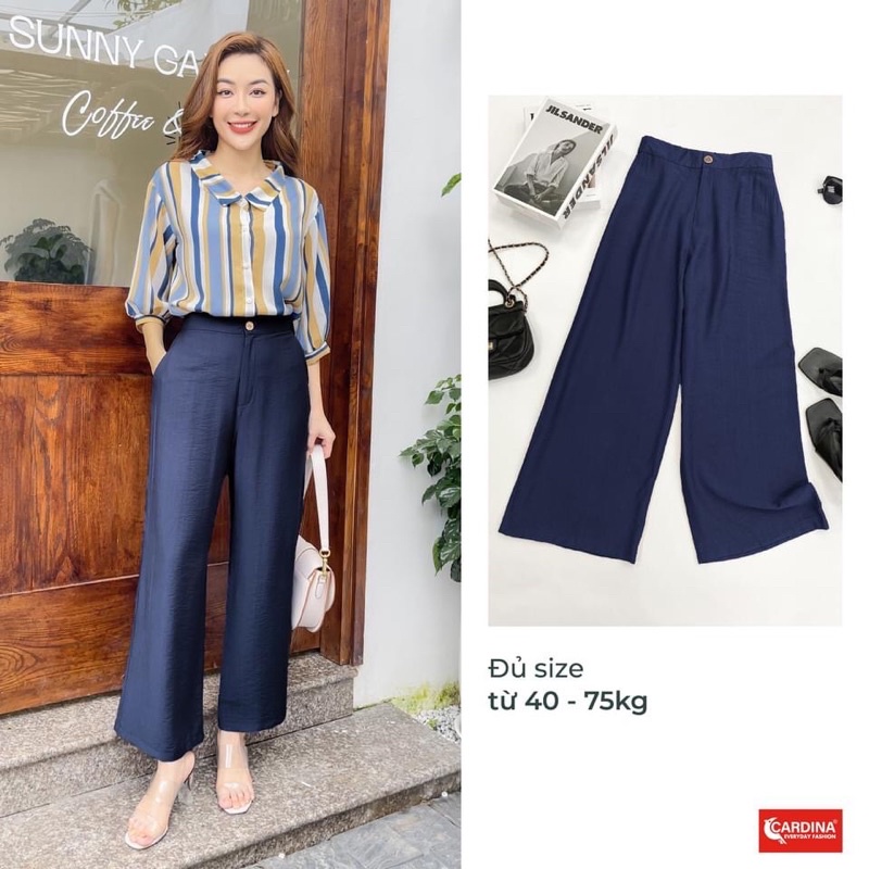 Quần CARDINA chất đũi BamBoo xước cao cấp dáng suông