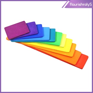 Bộ đồ chơi xếp hình cầu vồng bằng gỗ 11 cái cho trẻ em