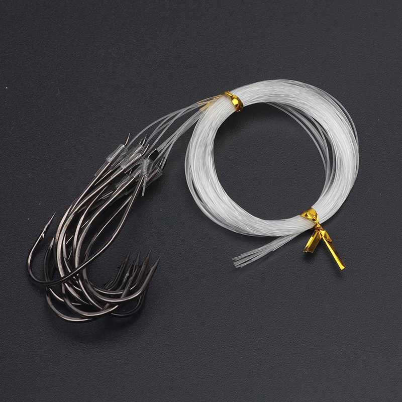 Set 10 lưỡi câu cá bằng thép carbon 24# tiện lợi