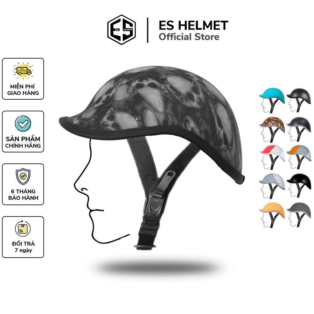 Mũ bảo hiểm ES Helmet nửa đầu Cá Heo nam chính hãng