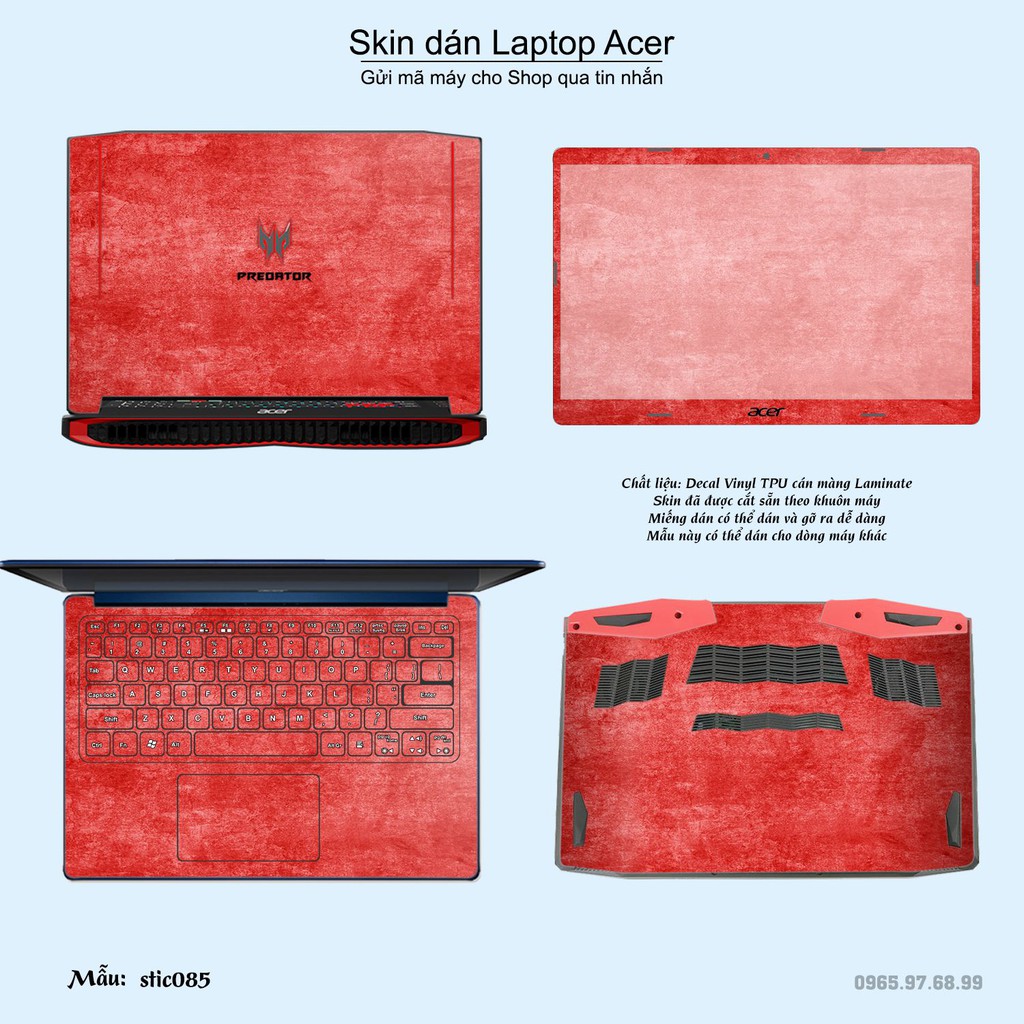 Skin dán Laptop Acer in hình Hoa văn sticker _nhiều mẫu 14 (inbox mã máy cho Shop)