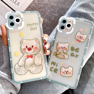 Ốp Lưng Silicon Iphone/Android Chống Sốc Viền Nổi Happy Bear