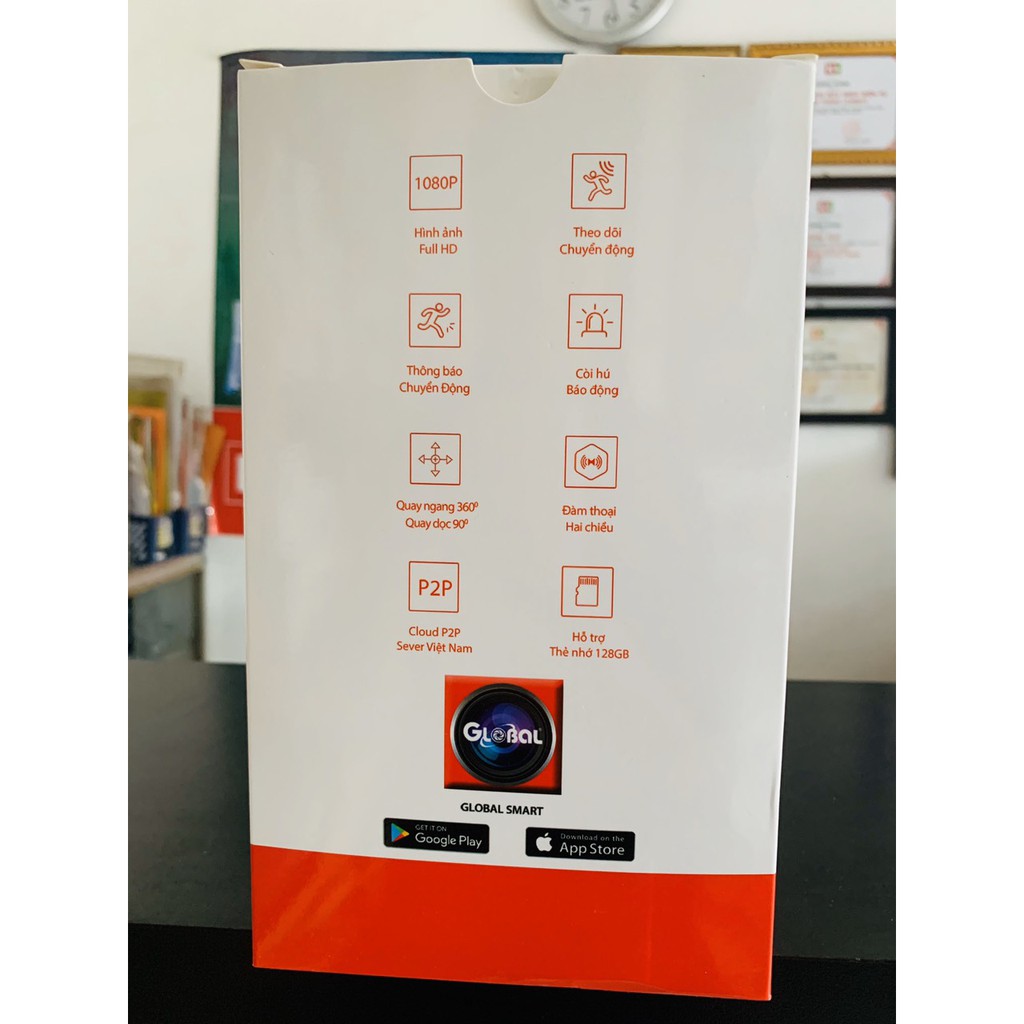 Camera IP Wifi PTZ, 2.0 Megapixel, quay quét 360°, Server Việt Nam, Đàm thoại 2 chiều, Báo động