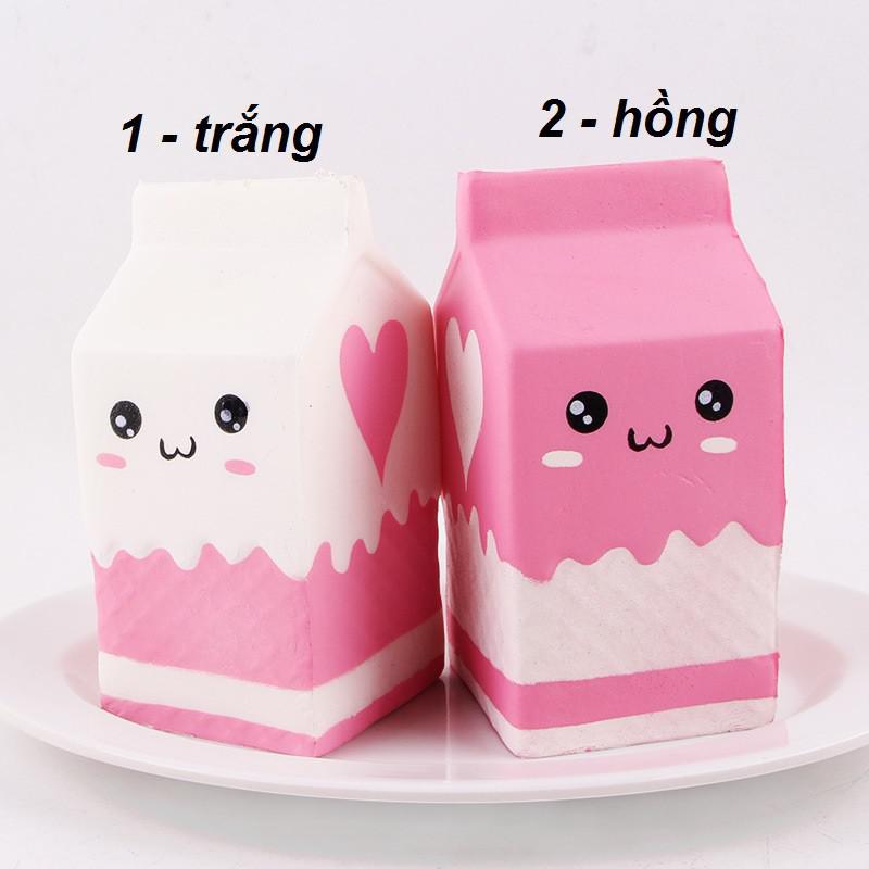 Squishy hộp sữa dâu siêu yêu ben