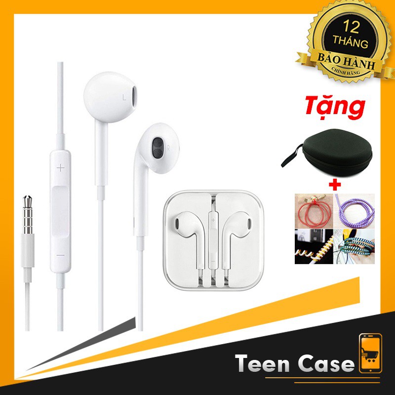 Tai nghe IP 6  Tặng bao đựng + dây cuốn  Bảo hành 12 tháng sử dụng cho IP 5 6 6s Plus