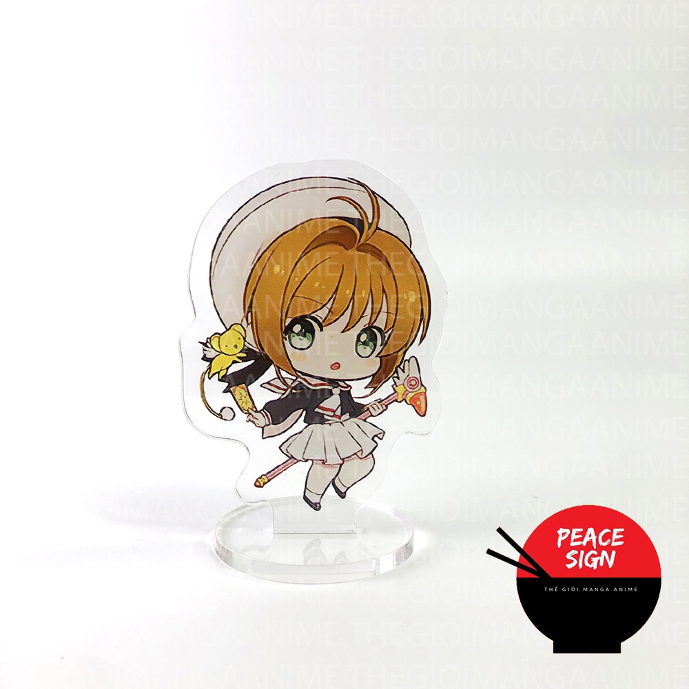 Standee mini Cardcaptor Sakura mô hình THỦ LĨNH THẺ BÀI anime chibi mica trưng bày