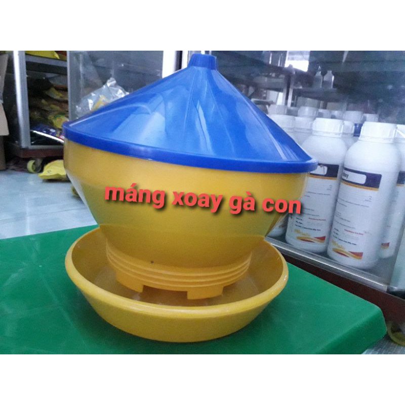 máng ăn gà con, máng xoay, máng ăn trung