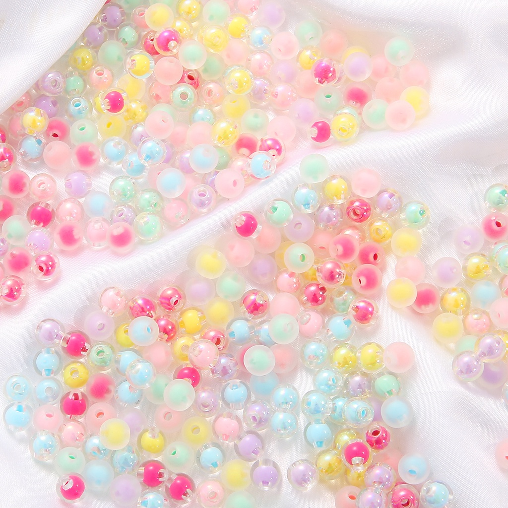 Hạt Tròn Acrylic Trong Suốt 8mm Dùng Làm Trang Sức DIY