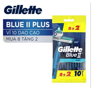 Vỉ 10 Dao Cạo Gillette BlueII hàng Thái Lan (Mua 8 Tặng 2)