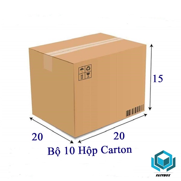 Bộ 10 Hộp Carton 20x20x15 Cm Thùng Carton Giá rẻ