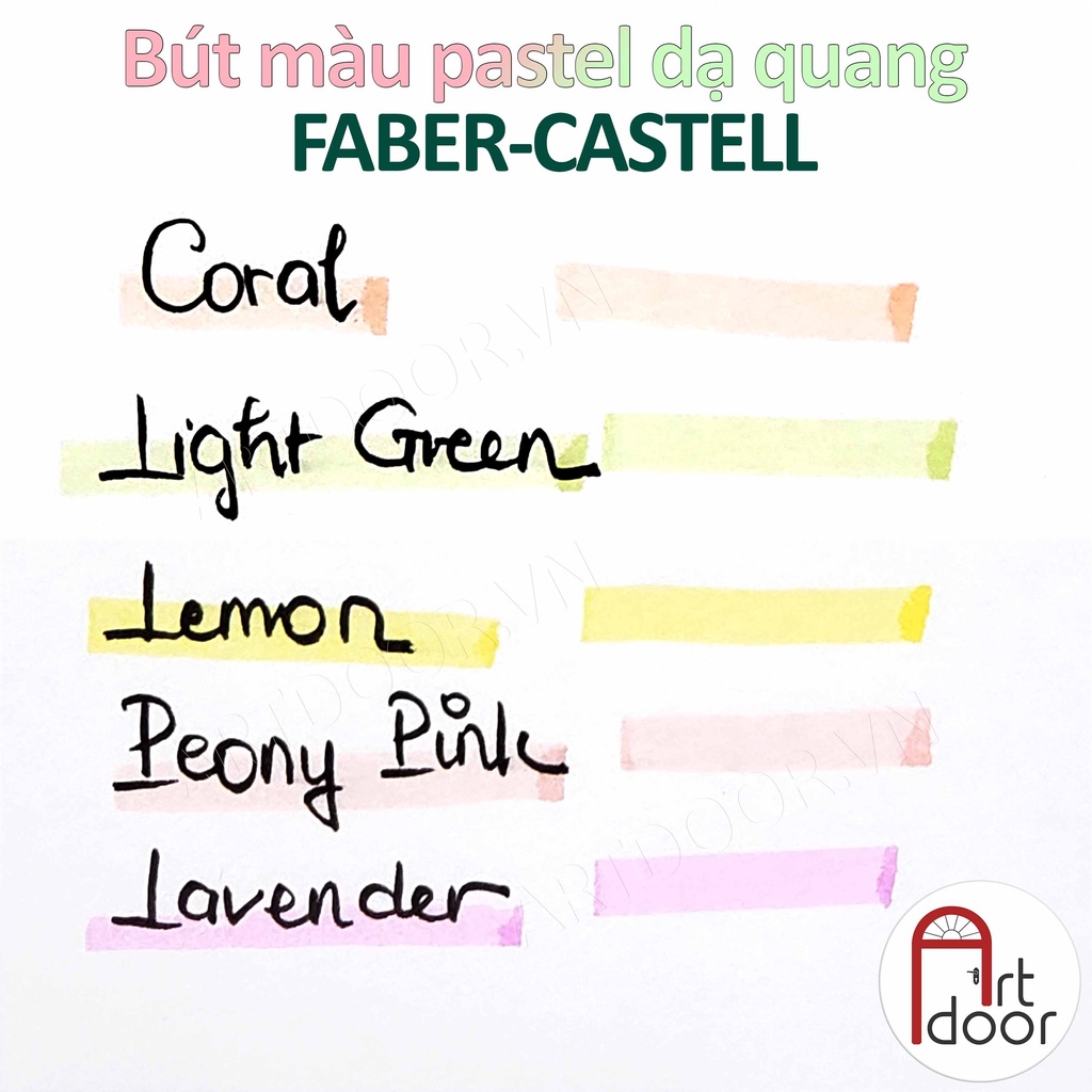 [ARTDOOR] Bút màu dạ quang FABER CASTELL Pastel (cây lẻ)