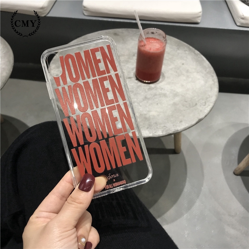 ốp iphone 11 Ốp điện thoại in chữ Women cho iPhone11/11Pro 11pro Max X XR XS XS MAX 6 7 8 plus SE