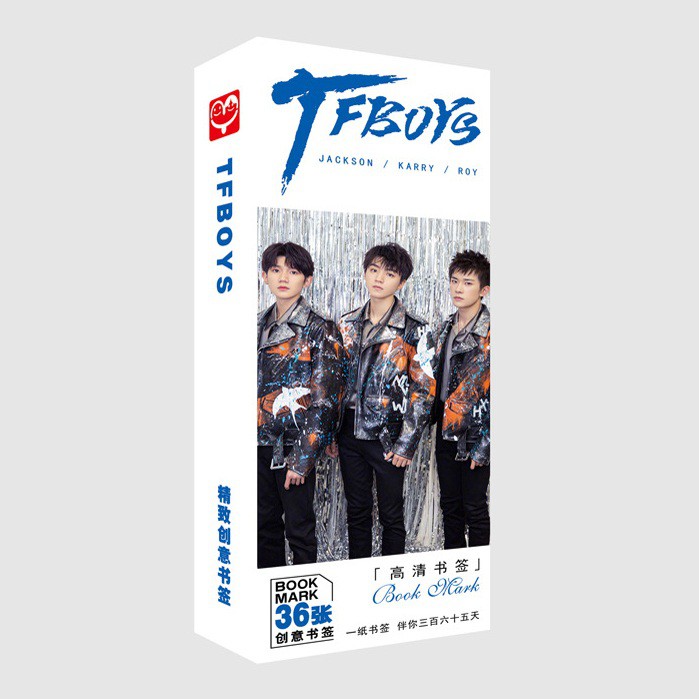 Bookmark Tfboys thẻ đánh dấu sách in hình nhóm Tfboys