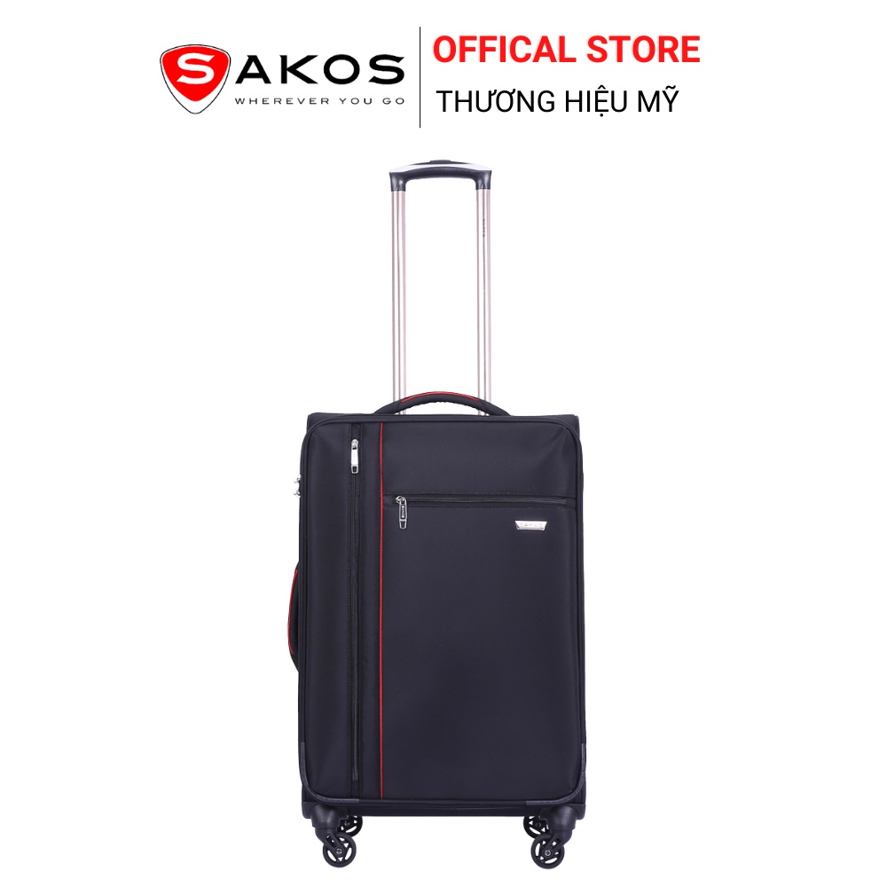 Vali Kéo Vải Du Lịch SAKOS NEO PILOTTE 6 - Size M (26inch)/ Ký Gửi (Trung) - Khóa TSA - Chống Thấm, Trượt Nước