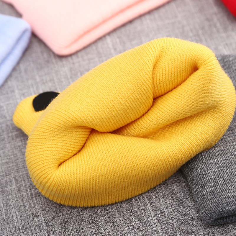 Nón len tai gấu dễ thương