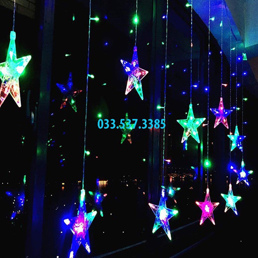 Đèn trang trí noel, đèn trang trí tết nhấp nháy hình ngôi sao