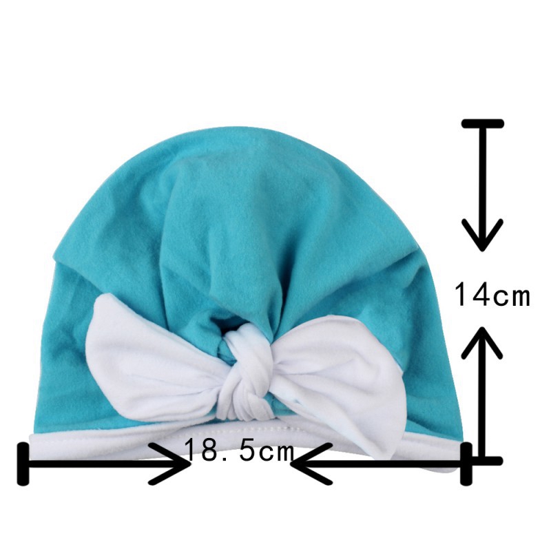 Mũ trùm đầu thắt nơ mềm mại cho trẻ sơ sinh