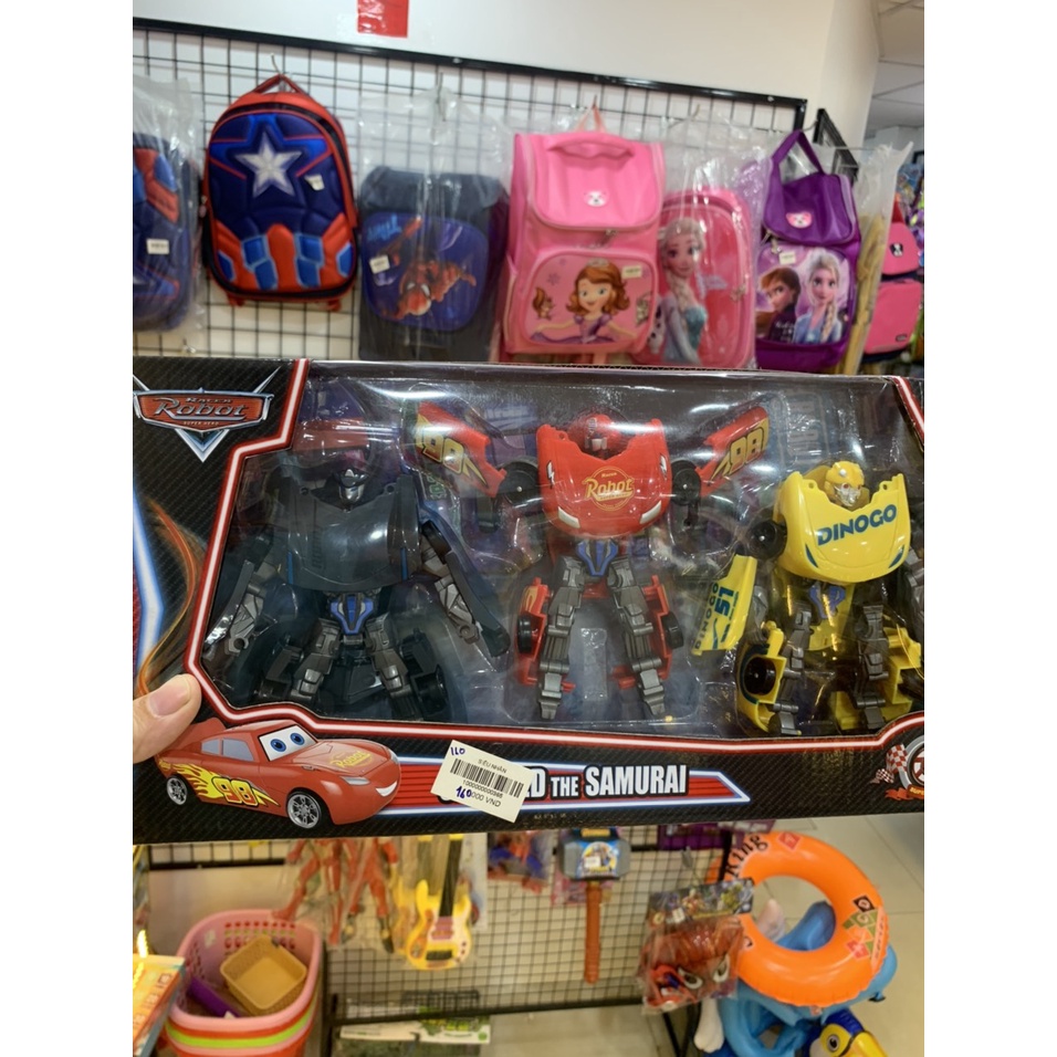 Bộ xe đồ chơi ba xe ô tô biến hình robo