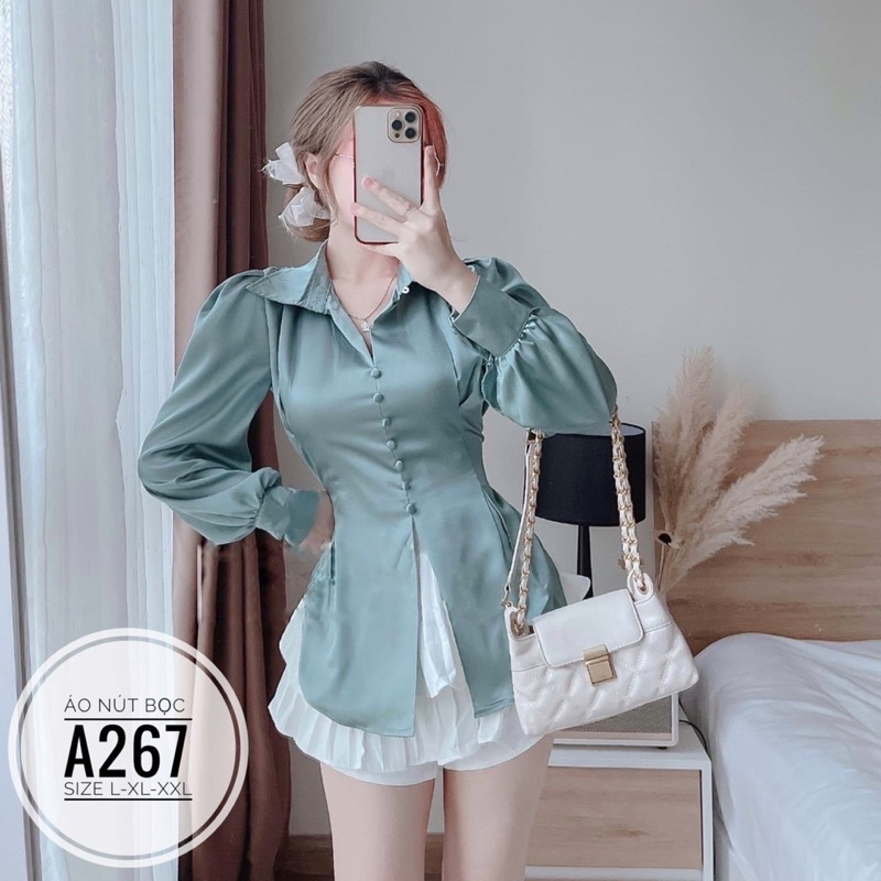Bigsize Áo nút bọc A267