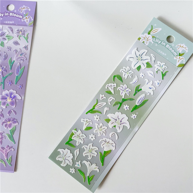 Stickers hoa decor toploader - Lyly in bloom