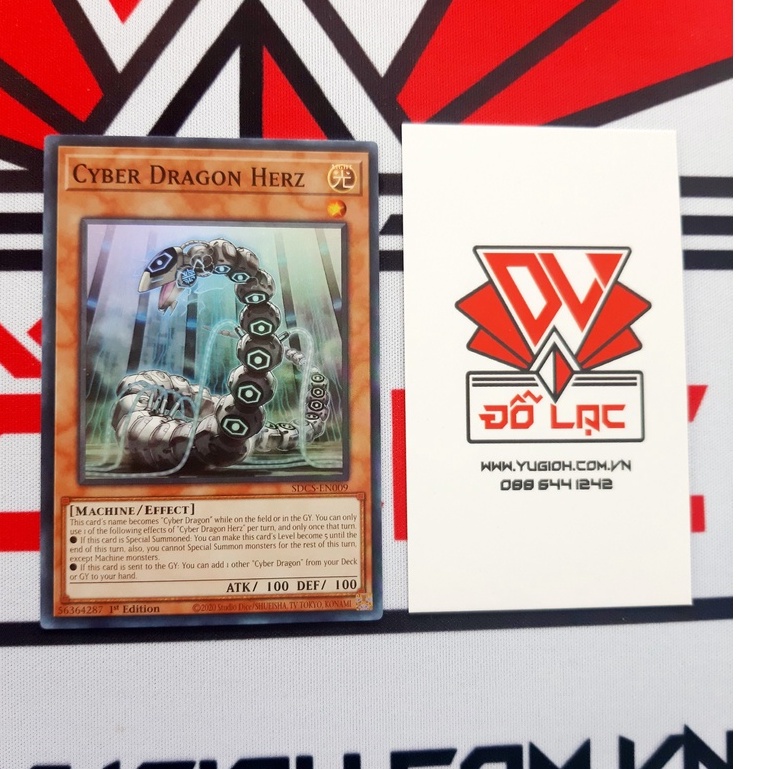 [ ĐỖ LẠC SHOP ] Thẻ Bài Yugioh Monster Cyber Dragon Herz - SDCS-EN009 - Super Rare 1st Edition