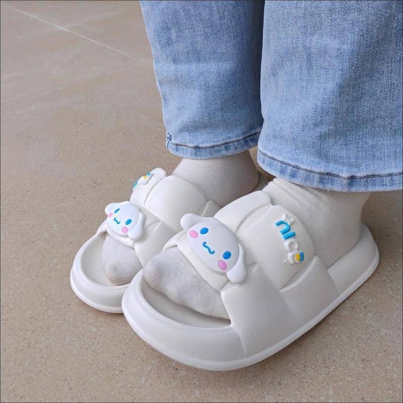 Hàng Có Sẵn Dép Đi Trong Nhà Đế Dày Phân Tầng In Hình Chú Chó Cinnamon Dễ Thương Thời Trang Mùa Hè Dành Cho Bạn Nữ