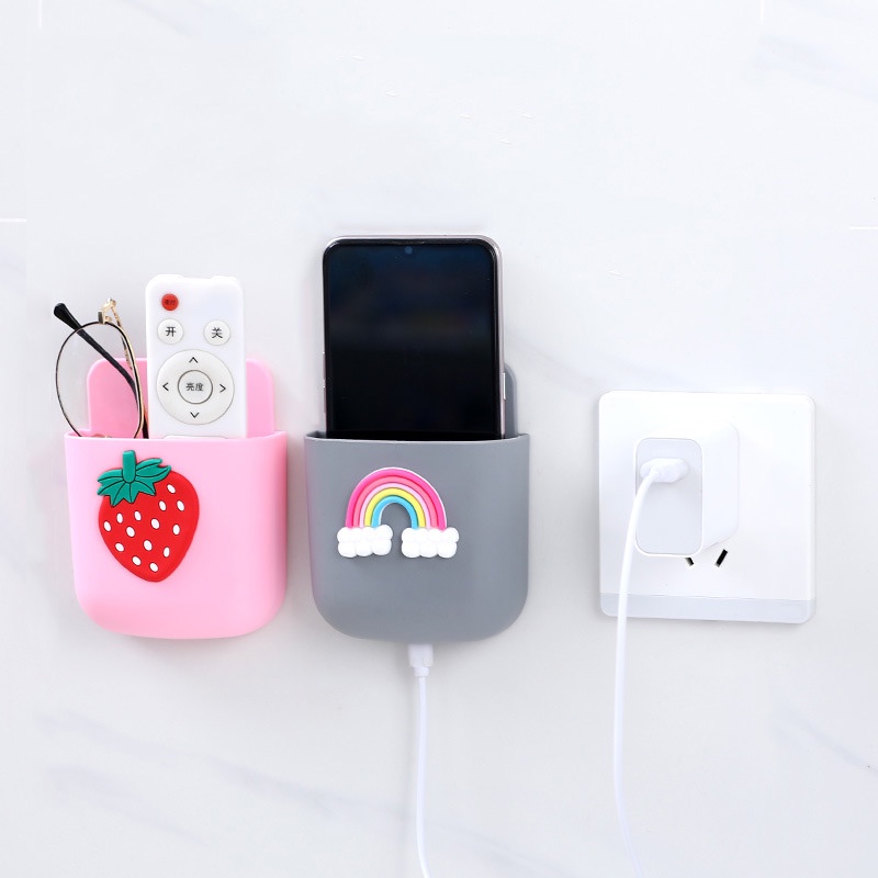 Giá đựng điện thoại/điều khiển từ xa HOUSEEKER gắn tường phong cách hoạt hình dễ thương
