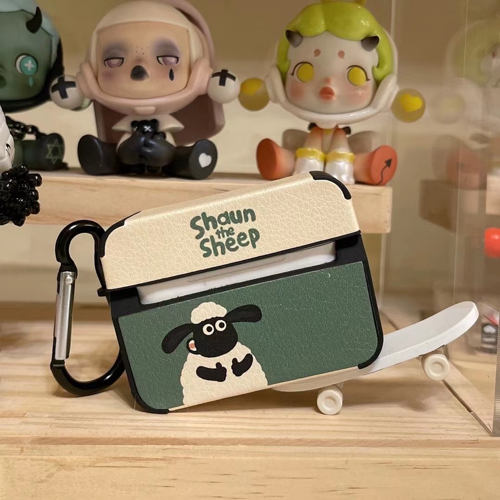 Vỏ Bảo Vệ Hộp Sạc Tai Nghe AirPods 1 2 3 Pro 3rd 2021 Bằng TPU Màu Xanh Dương Và Xanh Dương Hình Cừu Dễ Thương