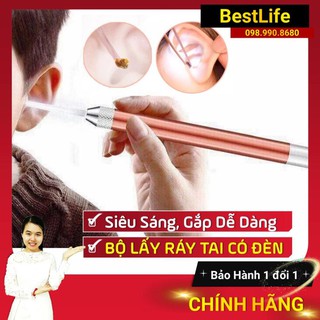 [ Hàng Loại 1 ] Bộ dụng cụ lấy ráy tai Hàn Quốc có đèn và kìm gắp