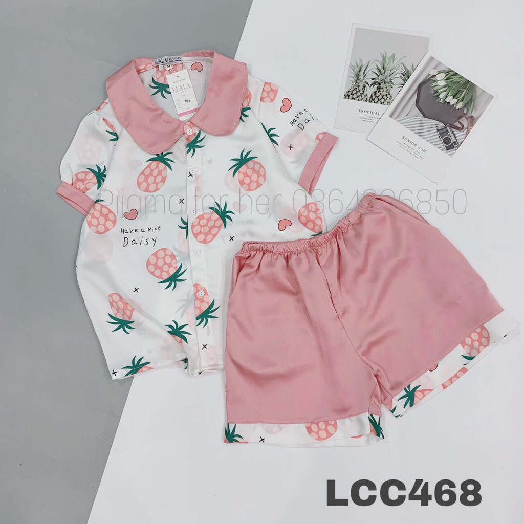 Bộ Ngủ Lụa Pijama Đùi Pizama Lụa Satin Siêu Xinh, Mềm Mịn | BigBuy360 - bigbuy360.vn