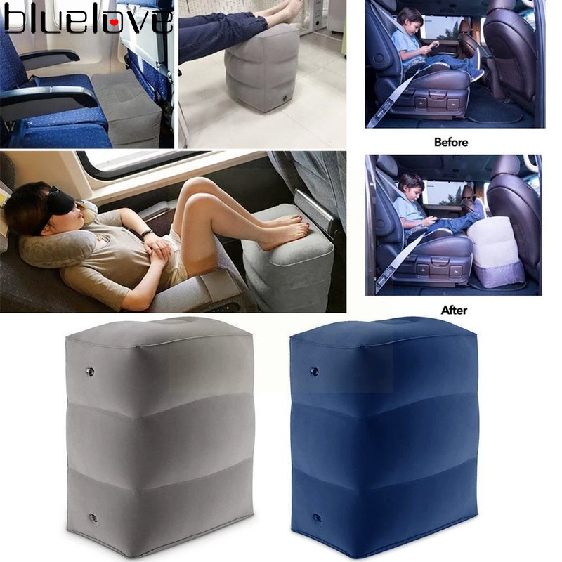 Gối Kê Chân Bơm Hơi Thiết Kế Gấp Gọn Có Thể Điều Chỉnh Chiều Cao Đa Năng Dùng Khi Đi Du Lịch / Máy Bay / Xe