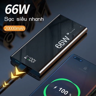 ✢ 66W Dự phòng sạc siêu nhanh Power Bank 20000mAh Universal cho điện thoại di động