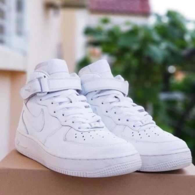 💤 Giày Nike Air Force I mid trắng, chính hãng Size 35 tới 46 ' _mi9 : ! ' 🍀