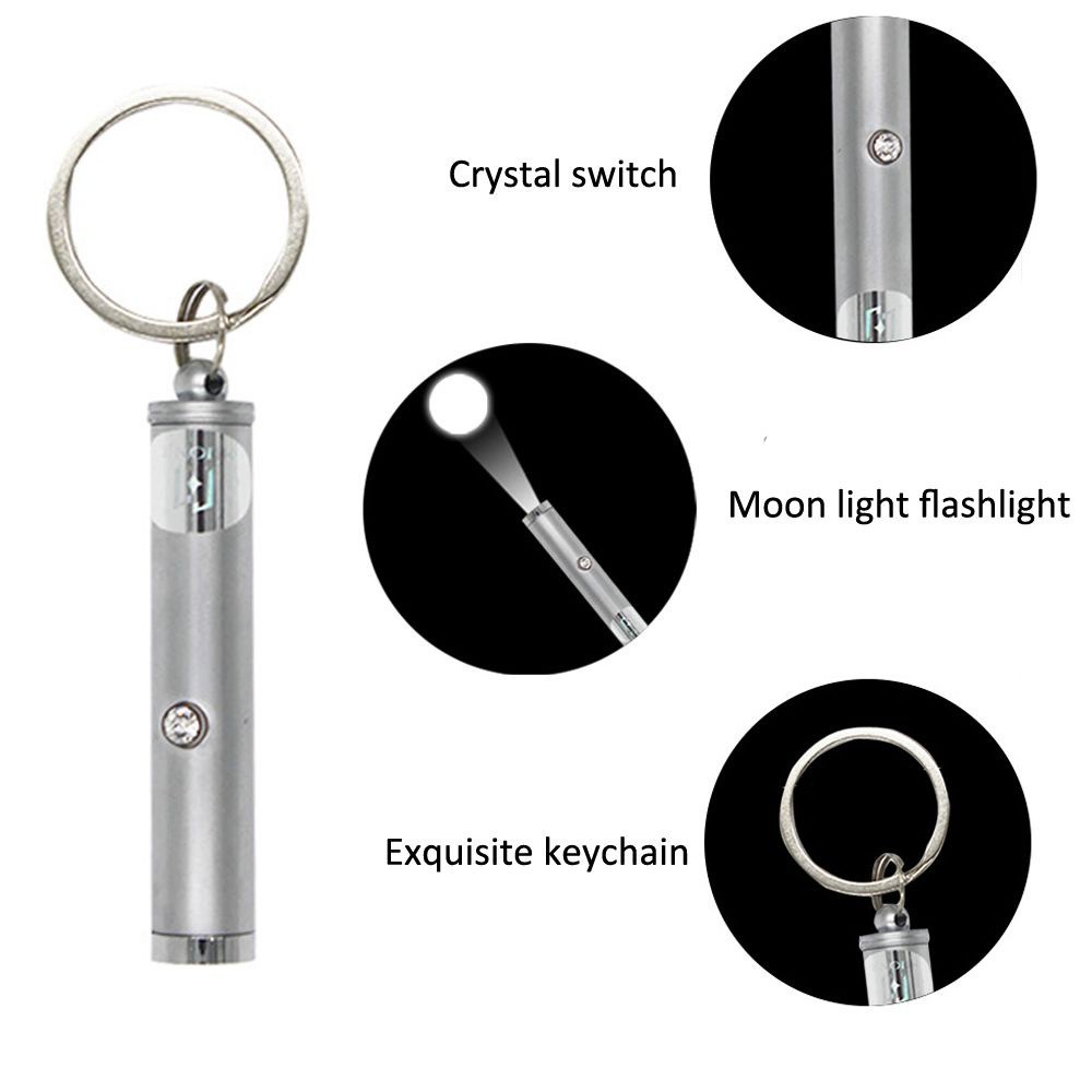 PRESTON Exquisite Keychain Lamp Outdoor LED Torch Flashlight Moon Lamp Emergency Lighting Portable Keyring Pocket Super Bright LED Light