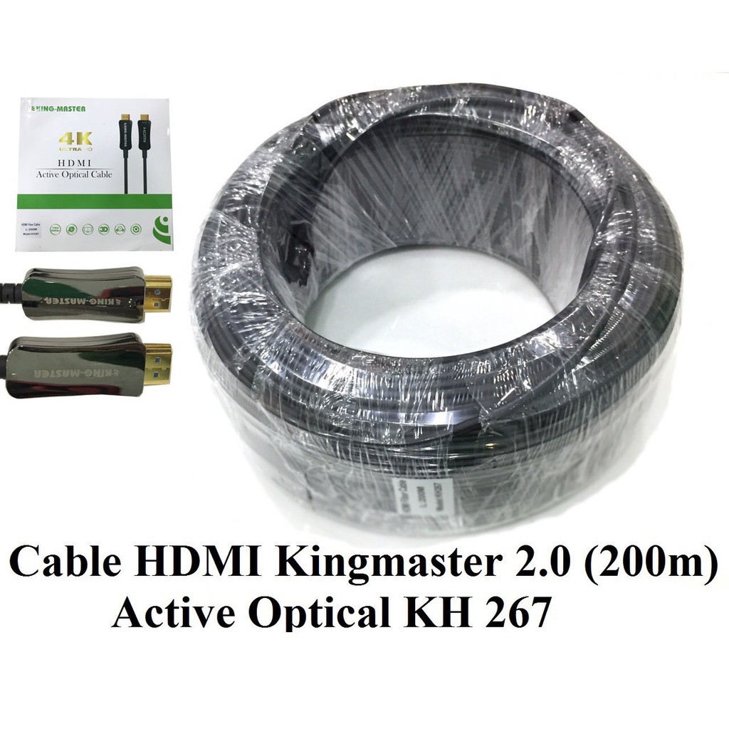 Cáp HDMI Kingmaster 2.0 ACTIVE OPTICAL cáp hdmi dây quang 120m KH 265, 150m KH 266 , 20m KH 267