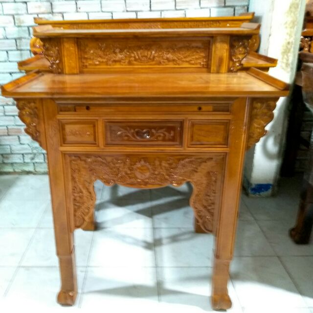 Bàn Thờ 2 tầng 107cm gỗ Căm Xe Việt Nam 100%